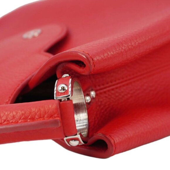 Louis Vuitton Capucines Taurillon Leather Satchel Bag Red - Picture 6 of 12
